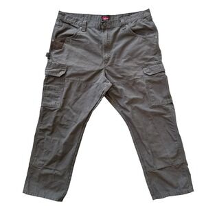 Wrangler Workwear Carpenter Pants Men's 40x30 Gray Utility Cargo Pockets